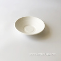 Disposable bagasse white round salad bowls